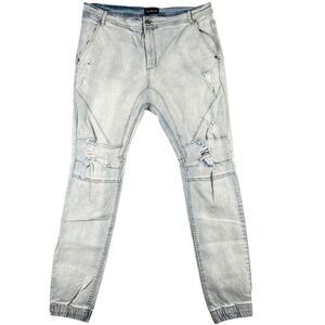 Victorious Men's Jogger Drop Crotch Denim‎ Jogger Pants 38x33 Fast Shipping EUC